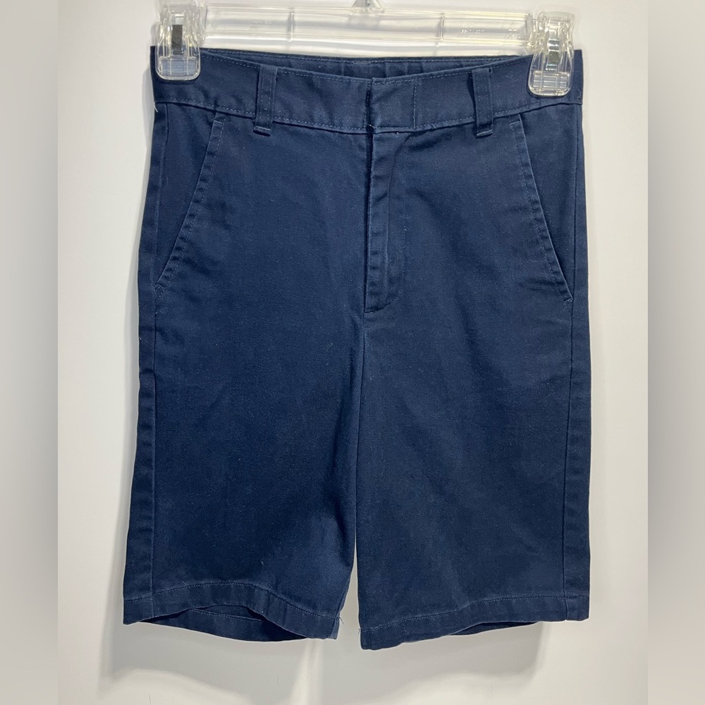 George Navy Flat-Front Boys Shorts Slim cut Size 12